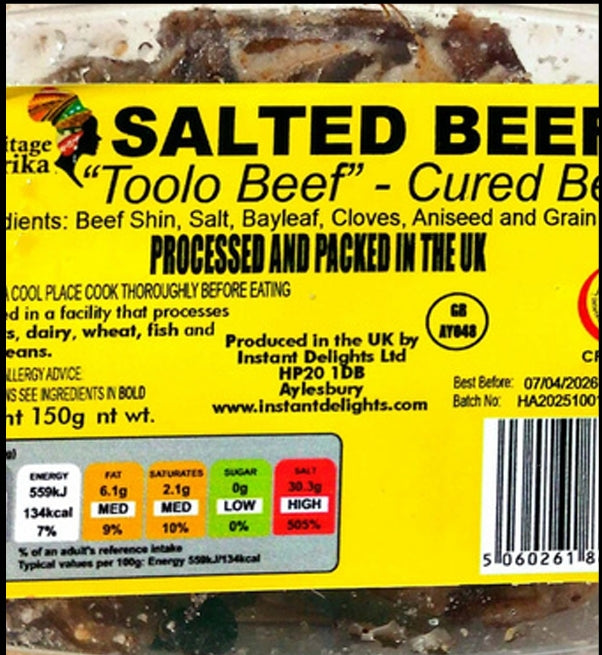Salted Beef  (Toolo beef)